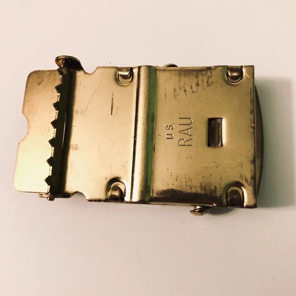 Vintage Lot of 2 US Brass Web Belt Buckle Made  in USA RAU - Picture 10 of 14